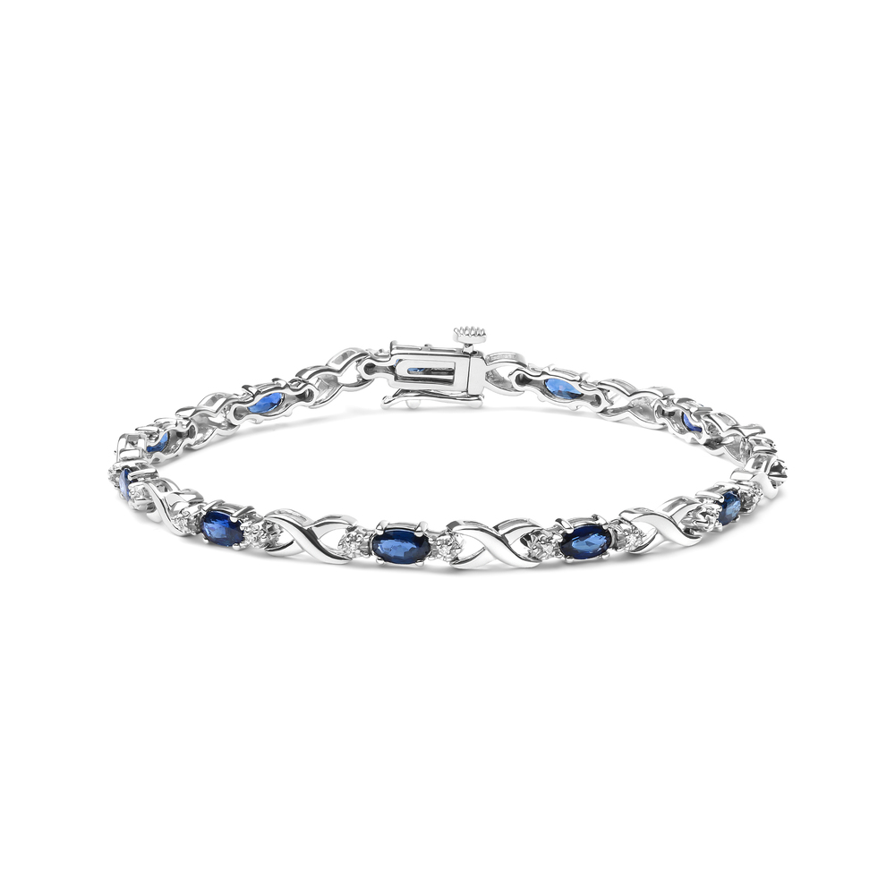10K White Gold 5x4mm Oval Sapphire Gemstone